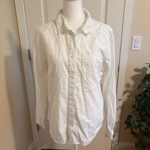 L.L. Bean White Button-Up Shirt